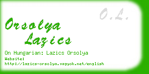 orsolya lazics business card